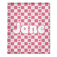 Customized Checkerboard Plaid Blanket - Personalized Name Multicolor Plaid Blanket - A Gift For Children,Baby,Friend - Joliny