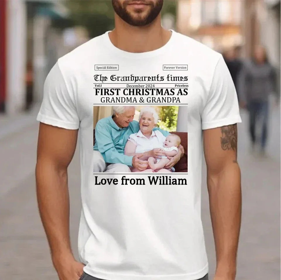 Customized Christmas Apparel - Personalized Nickname and Photo Christmas Memorial Costumes - A Gift For Family,Grandparents,Parents