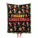 Customized Christmas Blanket with Photos of Family Members - Funny Christmas Blanket Personalized People Photo Cos Cartoon Characters - Christmas Gift For Family - Joliny