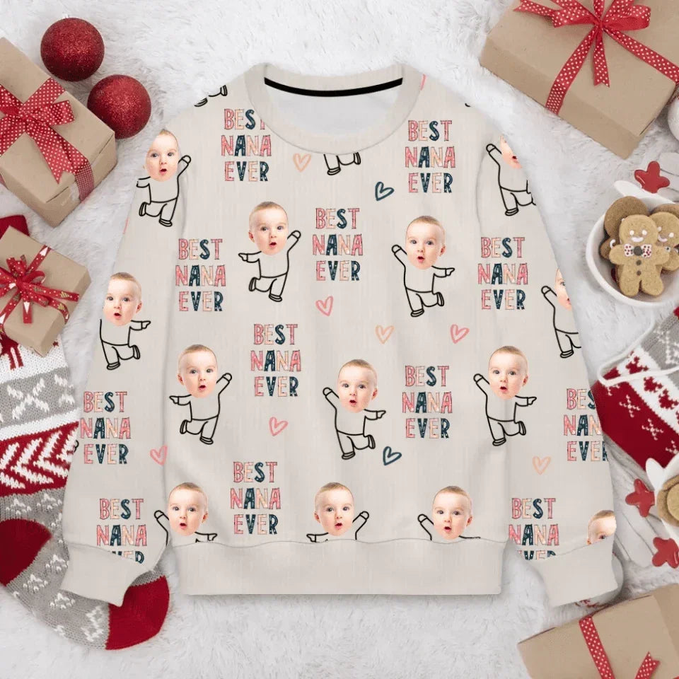 Customized Clothing - Warm Sweater Personalized Nickname And Photo - A Cozy Gift For The Family - Joliny