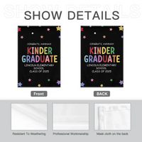 Customized Commencement Season Celebration Flag - Colorful Star Flags with Personalized Names, School Names and Years - Gifts For Family,Graduate,Grandchildren - Joliny