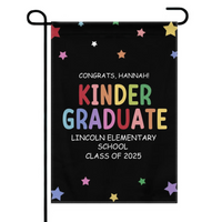 Customized Commencement Season Celebration Flag - Colorful Star Flags with Personalized Names, School Names and Years - Gifts For Family,Graduate,Grandchildren - Joliny
