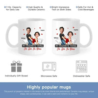 Customized Couple Mug - Unique Mugs Personalized with Names,Photos and Cartoon Images - A Gift For Girlfriend,Boyfriend,Wife,Husband,Anniversary - Joliny