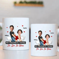 Customized Couple Mug - Unique Mugs Personalized with Names,Photos and Cartoon Images - A Gift For Girlfriend,Boyfriend,Wife,Husband,Anniversary - Joliny