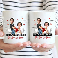 Customized Couple Mug - Unique Mugs Personalized with Names,Photos and Cartoon Images - A Gift For Girlfriend,Boyfriend,Wife,Husband,Anniversary - Joliny