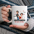Customized Couple Mug - Unique Mugs Personalized with Names,Photos and Cartoon Images - A Gift For Girlfriend,Boyfriend,Wife,Husband,Anniversary - Joliny