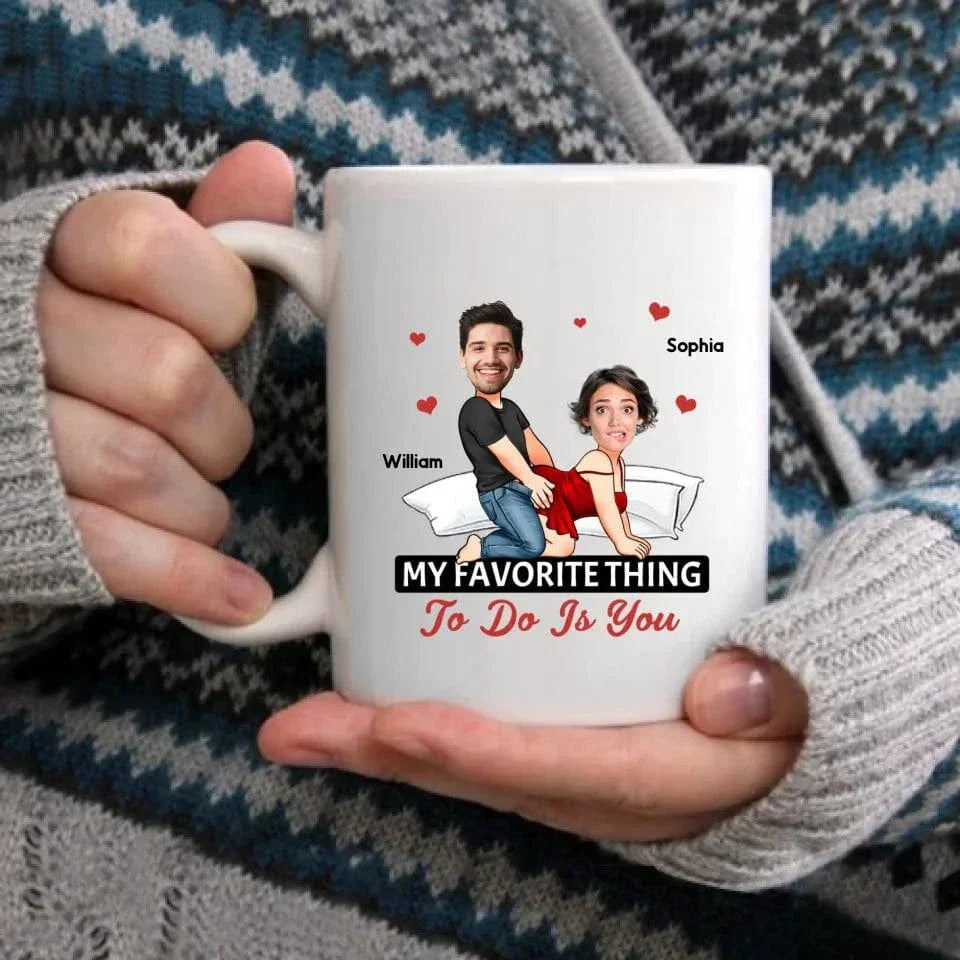 Customized Couple Mug - Unique Mugs Personalized with Names,Photos and Cartoon Images - A Gift For Girlfriend,Boyfriend,Wife,Husband,Anniversary - Joliny