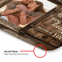Customized Couple Photo Wall Art - Personalized Photo, Date and Name Art Couple Photo Tin Painting - A Gifts For Husband,Wife,Family - Joliny