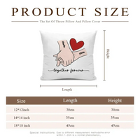 Customized Couple Pillow - Holding Hands Love Pattern Pillowcase with Personalized Name and Theme Text - A Gift For Boyfriend,Girlfriend,Husband,Wife - Joliny