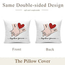 Customized Couple Pillow - Holding Hands Love Pattern Pillowcase with Personalized Name and Theme Text - A Gift For Boyfriend,Girlfriend,Husband,Wife - Joliny