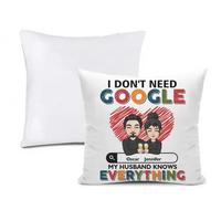 Customized Couple Pillow - Personalized Character Cartoon Images and Names for Couples Pillow - A Gift For Boyfriend,Girlfriend,Husband,Wife - Joliny