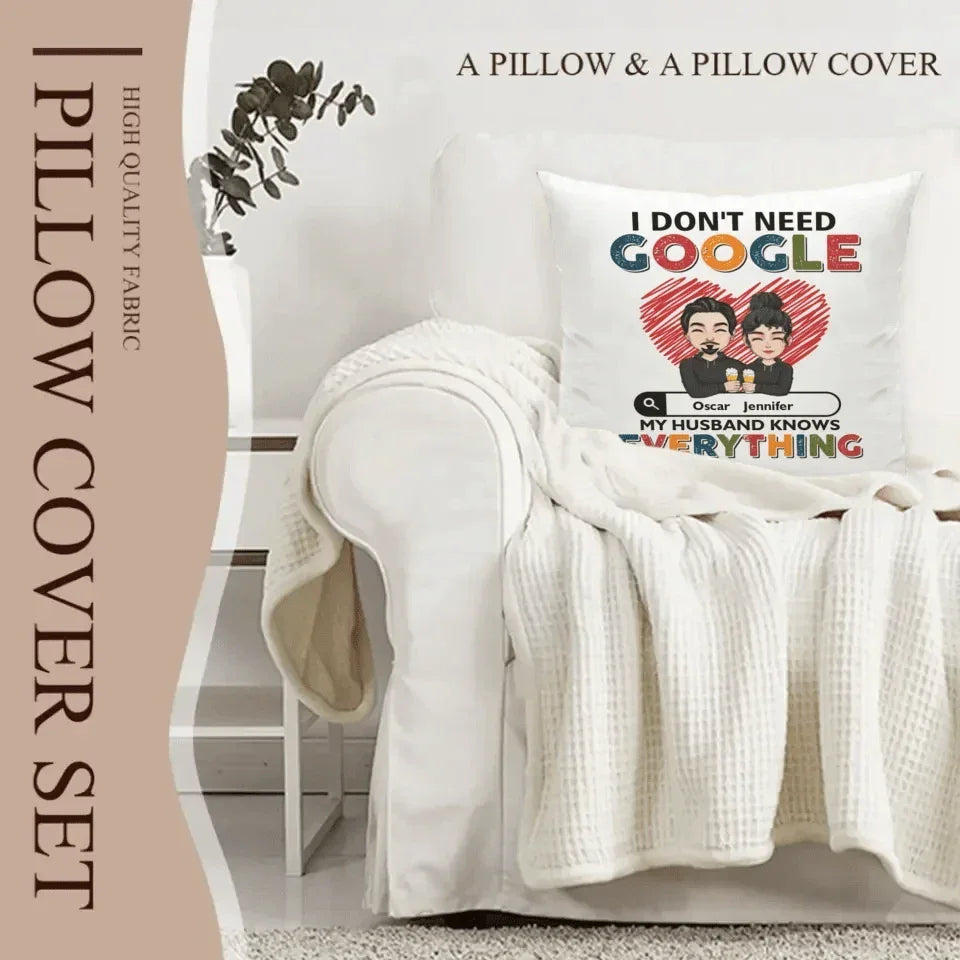 Customized Couple Pillow - Personalized Character Cartoon Images and Names for Couples Pillow - A Gift For Boyfriend,Girlfriend,Husband,Wife - Joliny