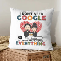 Customized Couple Pillow - Personalized Character Cartoon Images and Names for Couples Pillow - A Gift For Boyfriend,Girlfriend,Husband,Wife - Joliny