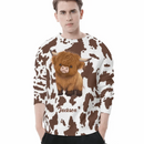 Customized Cow Textured T-shirt - Personalized Name Highland Cow Themed Apparel - A Gift For Highland Cow Lover,Friend,Colleagues - Joliny