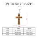 Customized Cross Shape Keychain - Personalized Name Jesus Cross Acrylic Keychain - A Gift For Friend,Family,Christian,BFF - Joliny