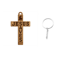 Customized Cross Shape Keychain - Personalized Name Jesus Cross Acrylic Keychain - A Gift For Friend,Family,Christian,BFF - Joliny