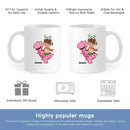 Customized Cute Dinosaur Mug - Two Color Small Dinosaur Personalized Name And Photo Mugs - A Gift For Cute Little Kids,Dinosaur Lovers - Joliny