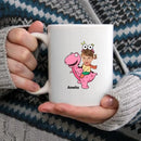 Customized Cute Dinosaur Mug - Two Color Small Dinosaur Personalized Name And Photo Mugs - A Gift For Cute Little Kids,Dinosaur Lovers - Joliny