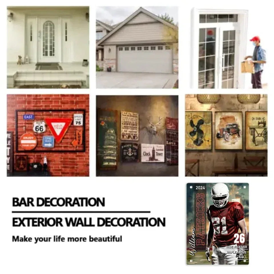 Customized Decorative Painting For Ballpark Scenes - Ornamental Paintings Personalized With Name,Team Name And Photo - A Gift For Sports Lovers,Ballplayers - Joliny