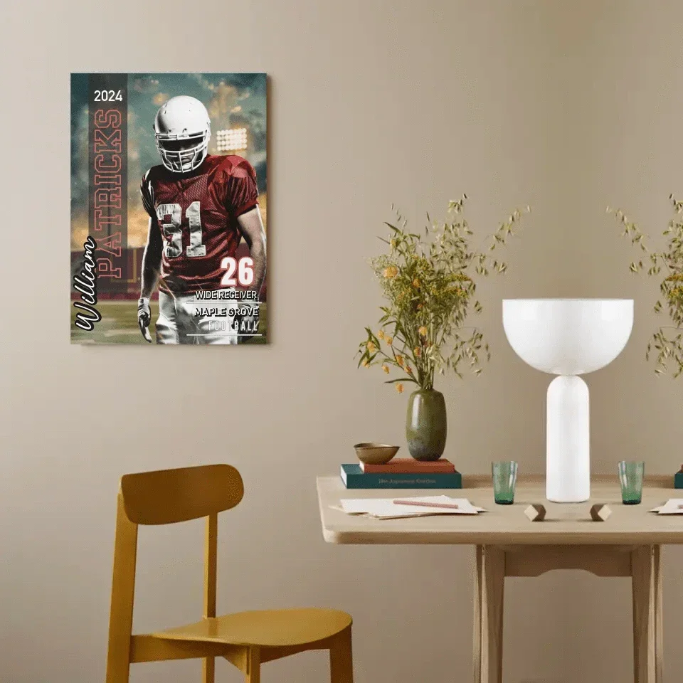Customized Decorative Painting For Ballpark Scenes - Ornamental Paintings Personalized With Name,Team Name And Photo - A Gift For Sports Lovers,Ballplayers - Joliny