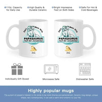 Customized Dinosaur Pattern Mug - Personalized Cartoon Dinosaur Mug with Pattern and Nickname - A Gift For Dinosaur Lovers,Family - Joliny