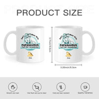 Customized Dinosaur Pattern Mug - Personalized Cartoon Dinosaur Mug with Pattern and Nickname - A Gift For Dinosaur Lovers,Family - Joliny
