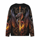 Customized Dragon Pattern Clothing - Personalized Name Oriental Dragon And Sword Full Width Printed Costume - A Gift Fmartial Arts Enthusiastor,Friend,Men - Joliny