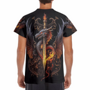 Customized Dragon Pattern Clothing - Personalized Name Oriental Dragon And Sword Full Width Printed Costume - A Gift Fmartial Arts Enthusiastor,Friend,Men - Joliny