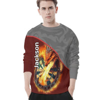 Customized Dragon Pattern T-shirt - Personalized Name Fire Breathing Dragon Clothes - A Gift For Dragon Enthusiasts,Friends,Family - Joliny