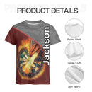 Customized Dragon Pattern T-shirt - Personalized Name Fire Breathing Dragon Clothes - A Gift For Dragon Enthusiasts,Friends,Family - Joliny