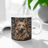 Customized Embossed Style Pattern Mugs - Personalized Dog and Name Mug - A Gift For Dog Owners,Dog Lovers - Joliny