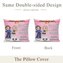 Customized Friendship Pillow - Personalized Name and Friends Character Image Pillow - Christmas Gift For Best Friends, BFF, Sisters - Joliny
