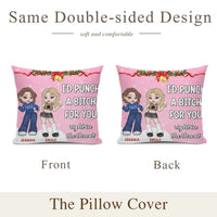Customized Friendship Pillow - Personalized Name and Friends Character Image Pillow - Christmas Gift For Best Friends, BFF, Sisters - Joliny