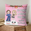 Customized Friendship Pillow - Personalized Name and Friends Character Image Pillow - Christmas Gift For Best Friends, BFF, Sisters - Joliny