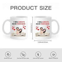 Customized Fun Couple Mug - Personalized Name and Cartoon Couple Image Quirky Fun Mug - A Gift For Girlfriend,Boyfriend,Husband,Wife - Joliny