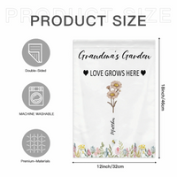 Customized Garden Themed Decorative Flags - Personalized Birthday Flower and Name Bush Pattern Flags - A Gift For Family,Friend,Flower Lovers - Joliny