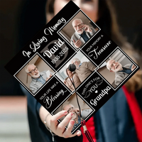 Customized Graduation Caps Carrying Love and Longing - Personalized Graduation Cap with Name,Title,Year and Photos - A Gift for Graduate,Friend,BFF,Grandchildren - Joliny