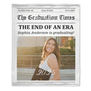 Customized Graduation Newspaper Template Blanket - Personalized Name,Photo and Date Graduation Season Blankets - A Graduation Gift For Kids,Students,Roommates - Joliny