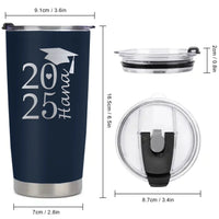 Customized Graduation Season Thermos Cup - Personalized 2025 Graduation Logo Commemorative Thermos Cup - A Commemorative Gift For Family,Friend,BFF,Graduate - Joliny