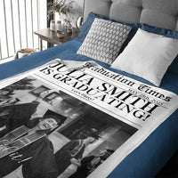 Customized Graduation Themed Blankets - Personalized Name,Photo and Date Graduation Season Blankets - A Graduation Gift For Kids,Students,Roommates - Joliny