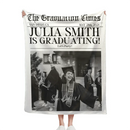 Customized Graduation Themed Blankets - Personalized Name,Photo and Date Graduation Season Blankets - A Graduation Gift For Kids,Students,Roommates - Joliny