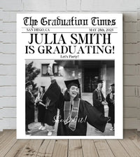 Customized Graduation Themed Wall Art - Personalized Name,Photo and Date Graduation Season Canvas Painting - A Graduation Gift For Kids,Students,Roommates - Joliny