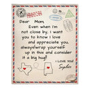 Customized Letter Blanket - Personalized Area and Name Expression of Love Letter Blanket - A Gift For Parents,Family,Friend - Joliny