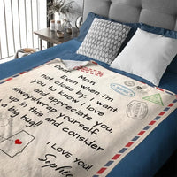 Customized Letter Blanket - Personalized Area and Name Expression of Love Letter Blanket - A Gift For Parents,Family,Friend - Joliny