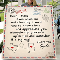 Customized Letter Blanket - Personalized Area and Name Expression of Love Letter Blanket - A Gift For Parents,Family,Friend - Joliny