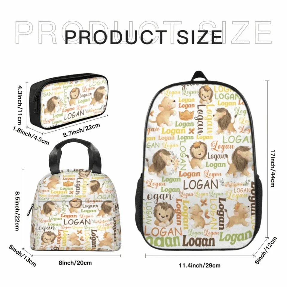 Customized Little Lion Schoolbag With Children’s Names, A Gift For The Beginning Of the School Season - Joliny