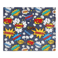 Customized Manga Style Blanket - Personalized Name Big Bang Pattern Manga Style Blanket - A Gift For Children,Friend,Colleagues - Joliny