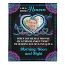 Customized Memorial Blankets - Personalized Name Time and Photo Character Memorial Flannel Blanket - A Sympathy Gift For Family,Friend,Yourself - Joliny