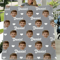 Customized Men's Blankets, Personalized Blankets with Face Prints, Gifts for Loved Ones - Joliny
