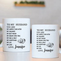 Customized Mugs to Express Love - Personalized Nickname and Name Love Letter Mug - A Gift For Girlfriend,Boyfriend,Wife,Husband - Joliny